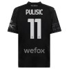 Maillot de Supporter AC Milan Christian Pulisic 11 Quatrième 2023-24 Noire Pour Homme